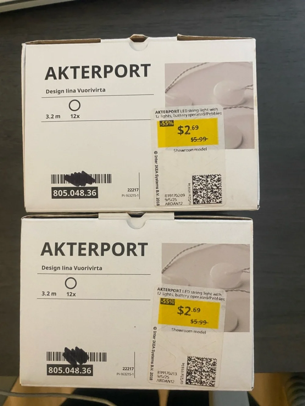 IKEA AKTERPORT LED String Lights - Warm Yellow Glow